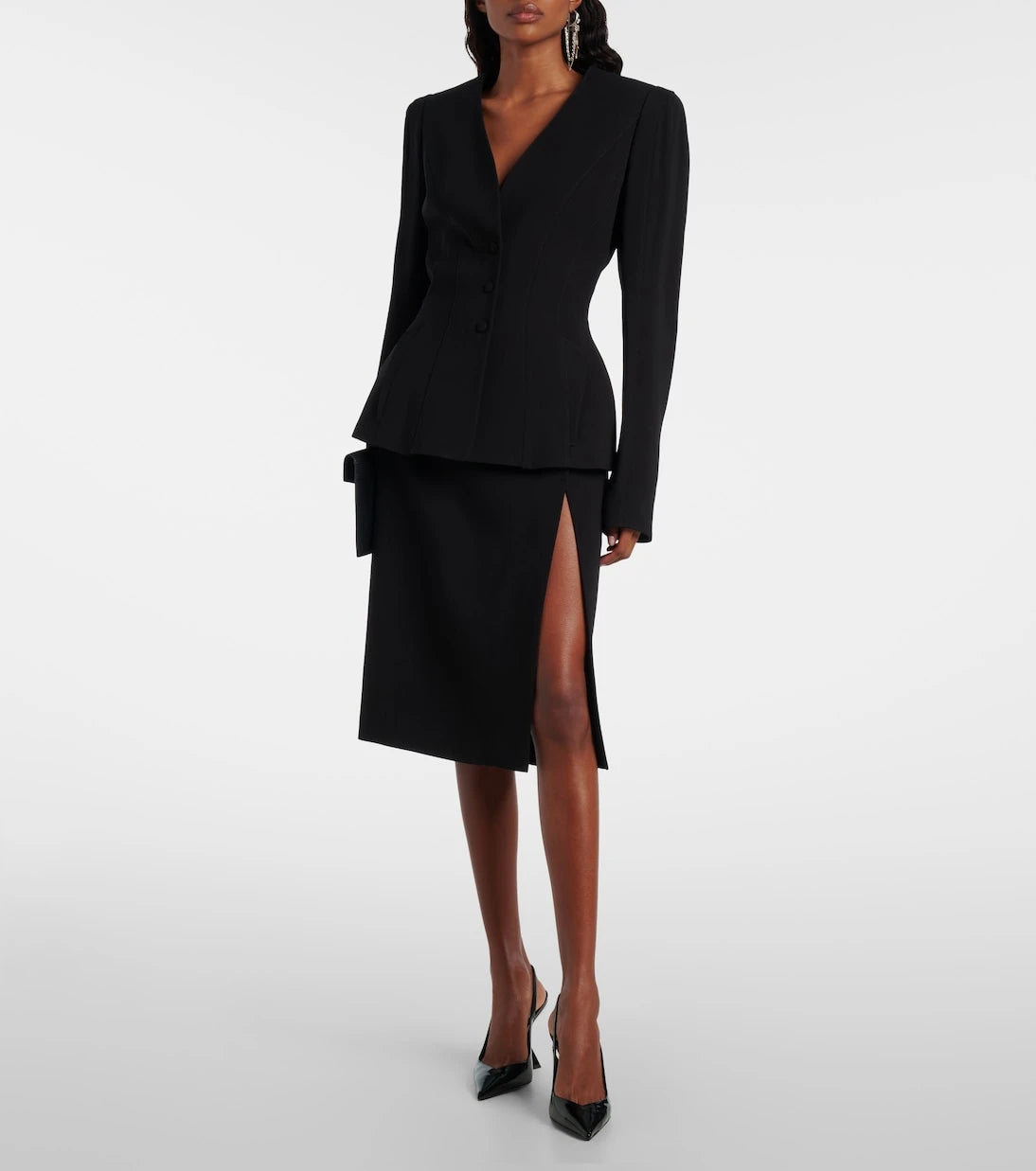Mugler - re/edit high-rise wrap skirt