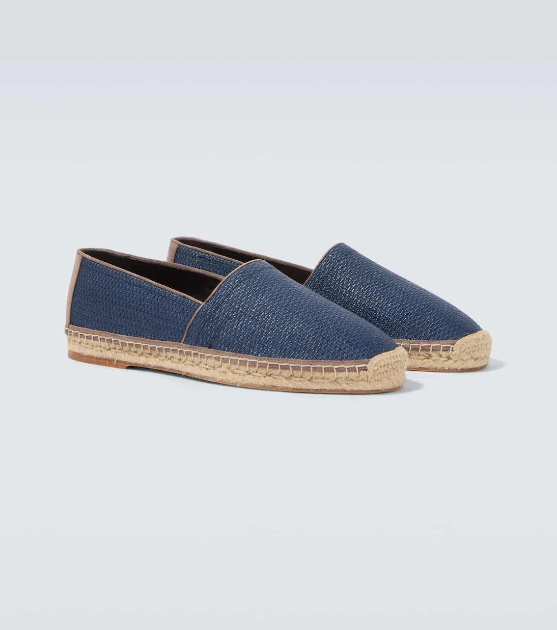 Brunello Cucinelli - Suede-trimmed canvas espadrilles