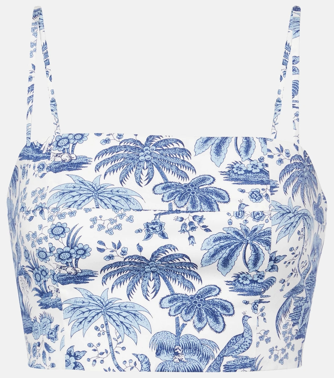 Staud - Federico printed cotton crop top