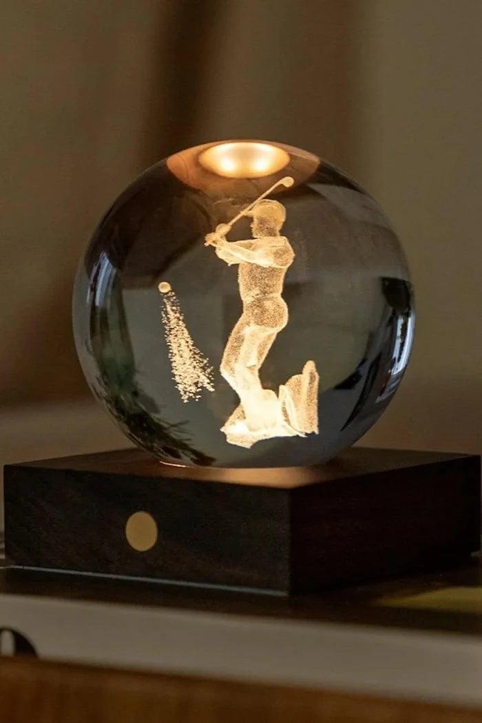 Безжична led декоративна лампа Gingko Design Amber Crystal Light 9,5 x 8 x 8 cm