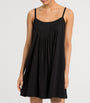 Black Cotton Juliet Slip Dress