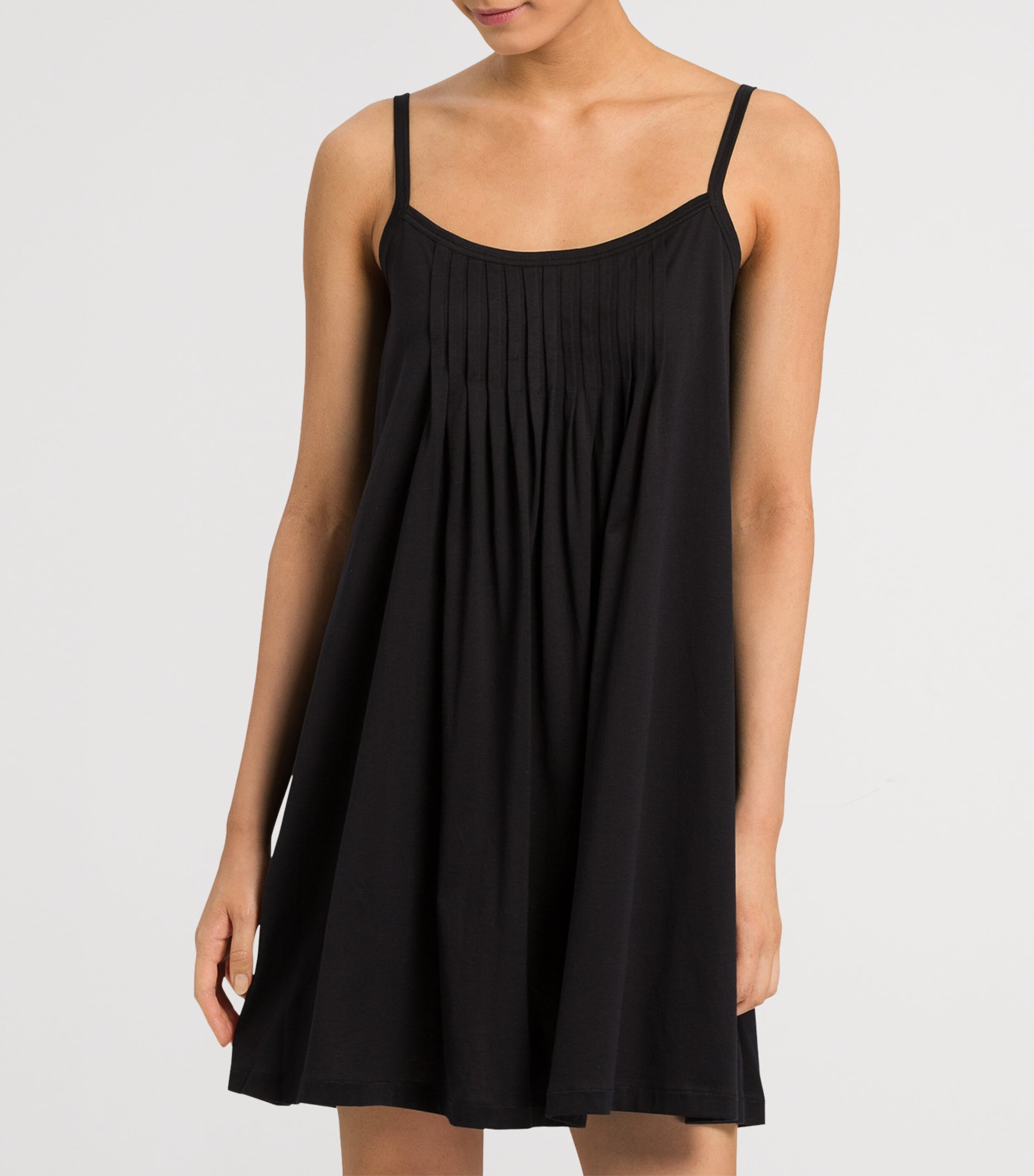 Black Cotton Juliet Slip Dress