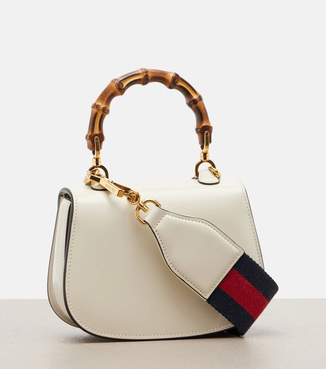 Gucci - Gucci Bamboo 1947 Mini leather top-handle bag