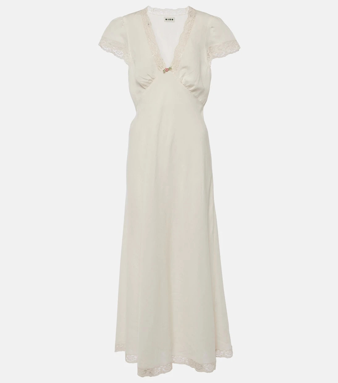 Rixo - Clarice lace-trimmed midi dress