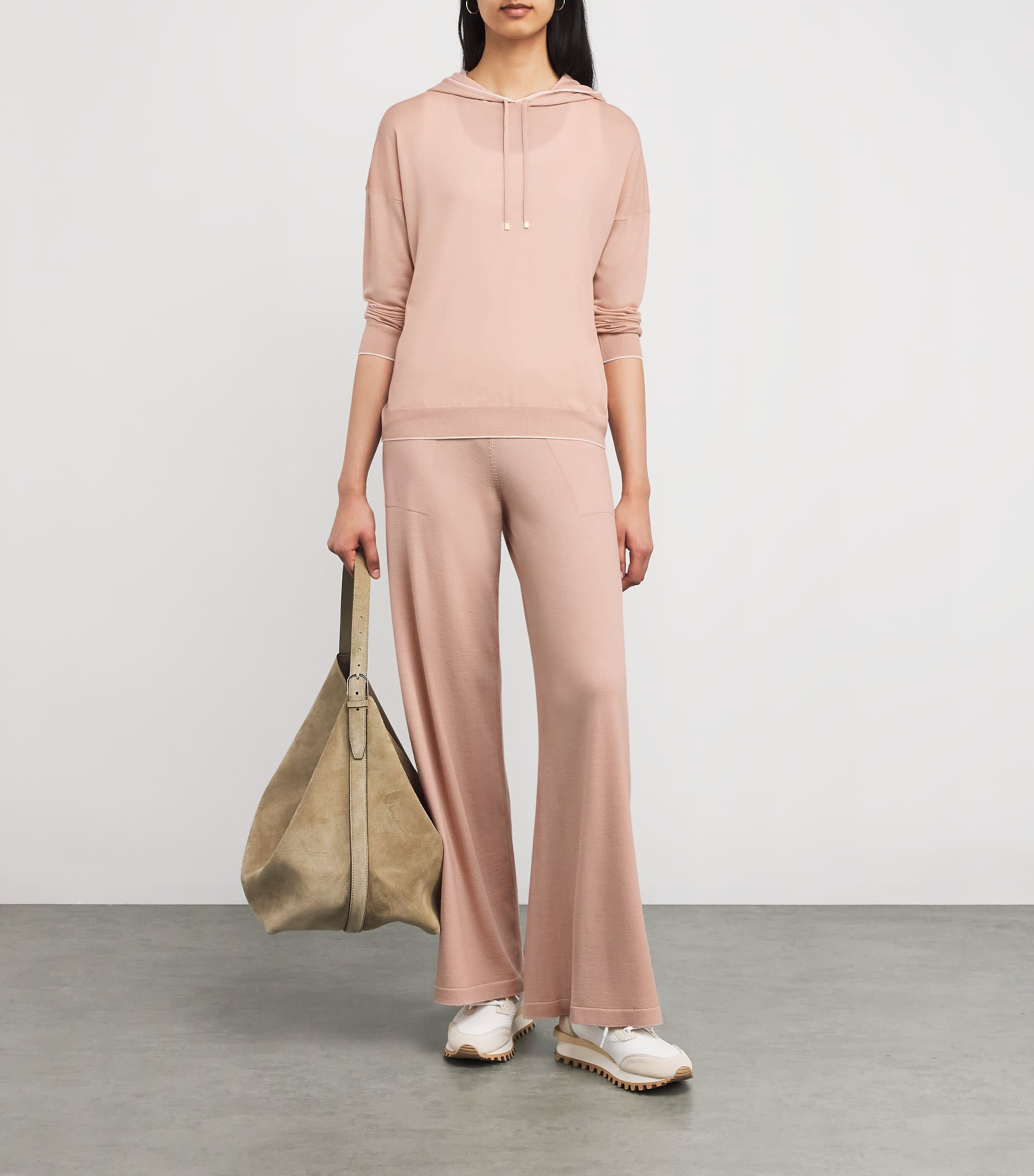 Eleventy White Wool Hoodie