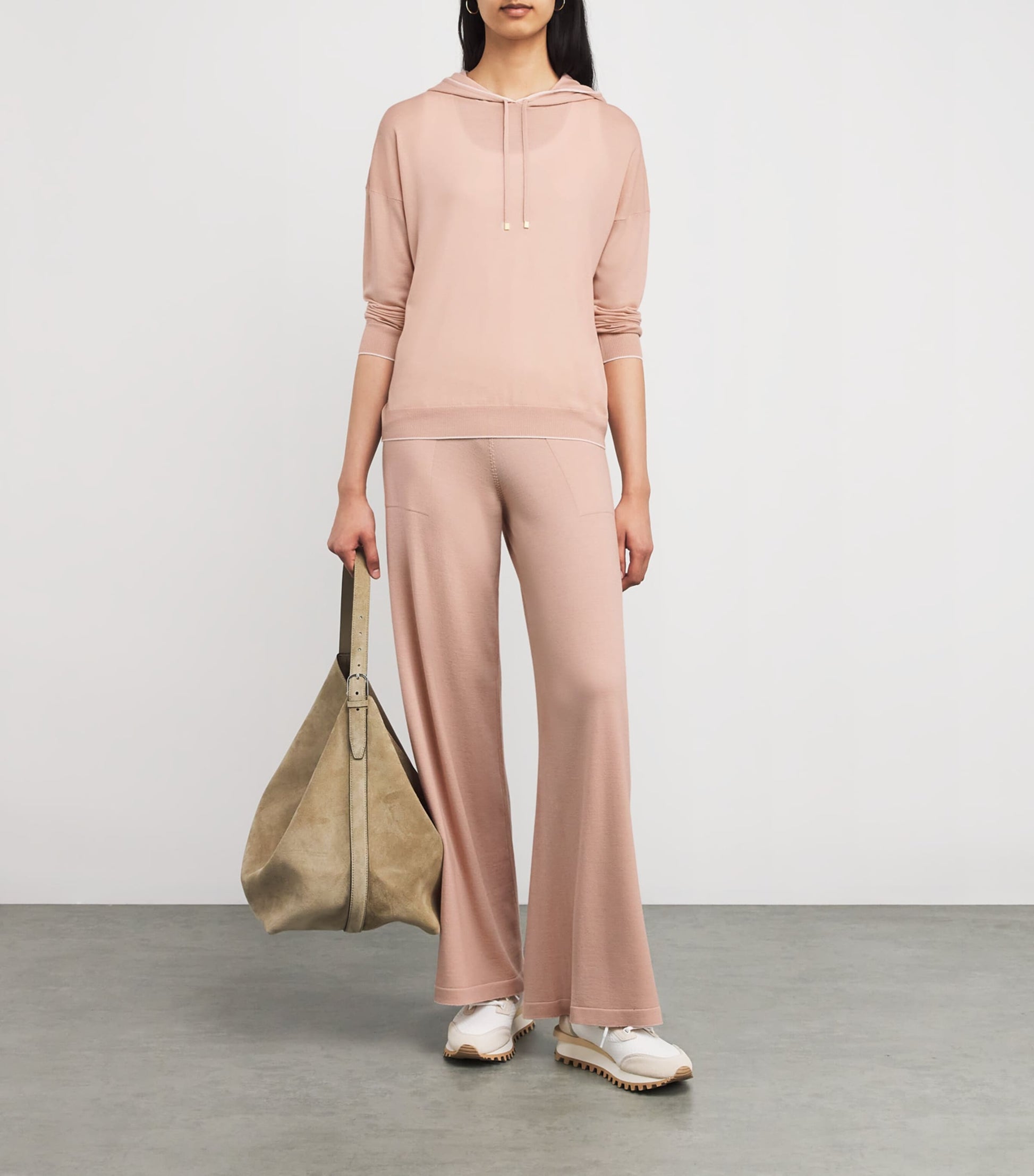 Eleventy White Wool Hoodie