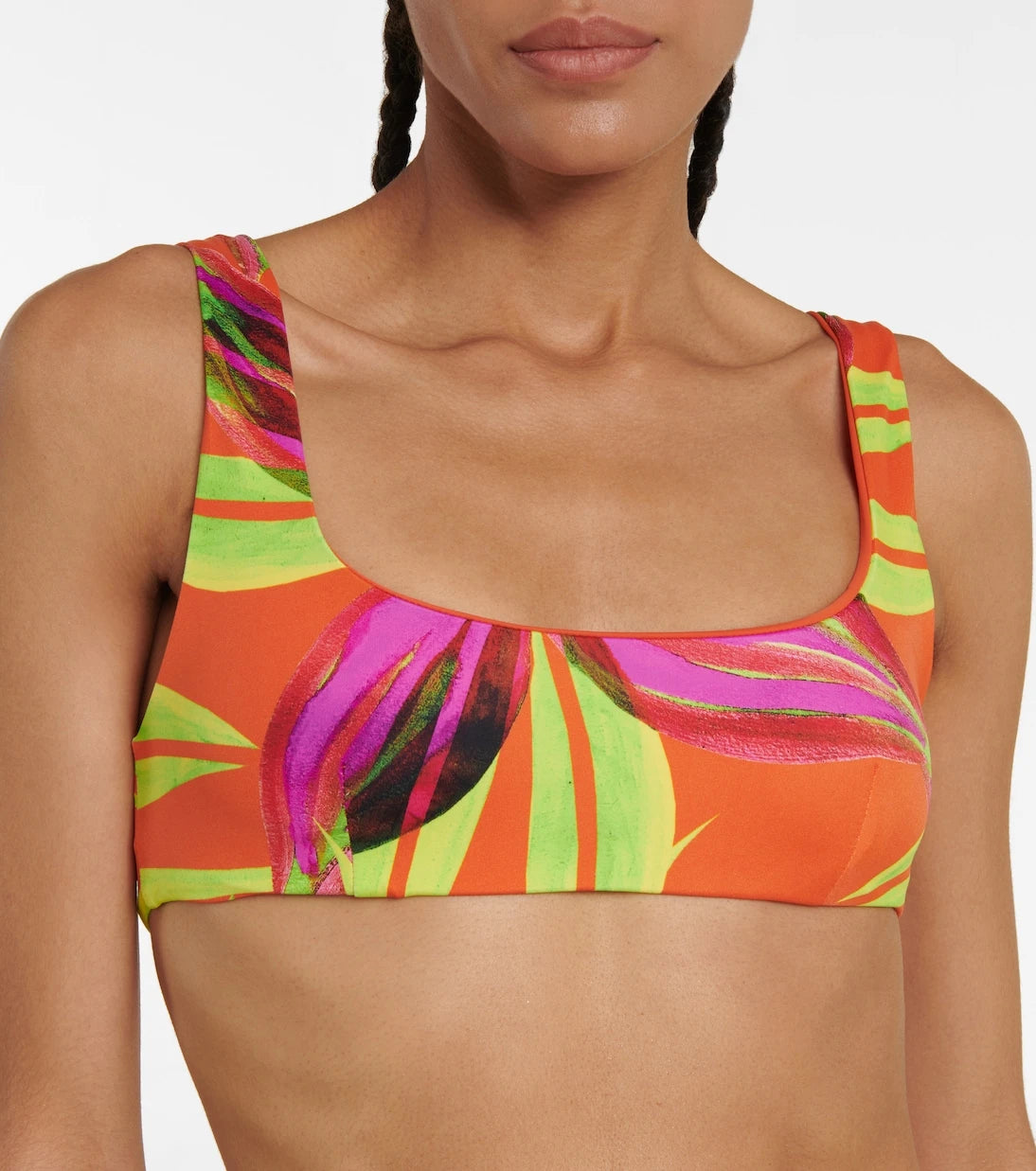 Louisa Ballou - Scoop printed bikini top