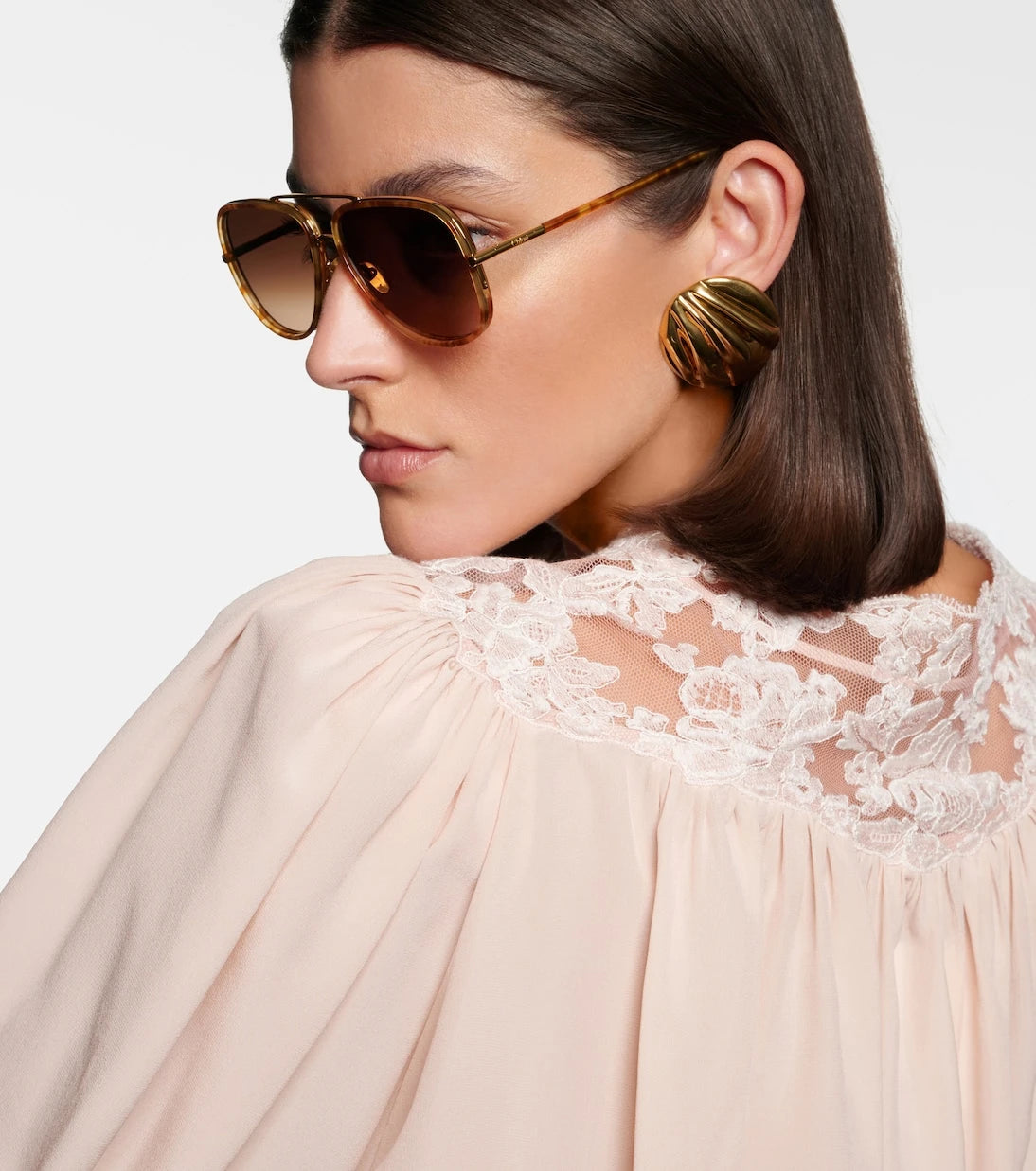 Chloé - Tubolar aviator sunglasses