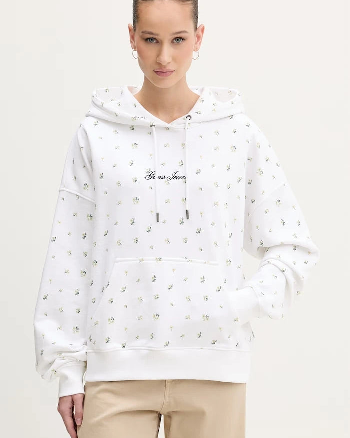Guess Jeans kadın pamuklu kapüşonlu sweatshirt