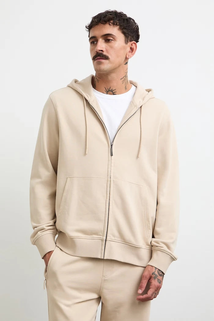 Medicine fermuarlı ve kapüşonlu erkek pamuklu sweatshirt