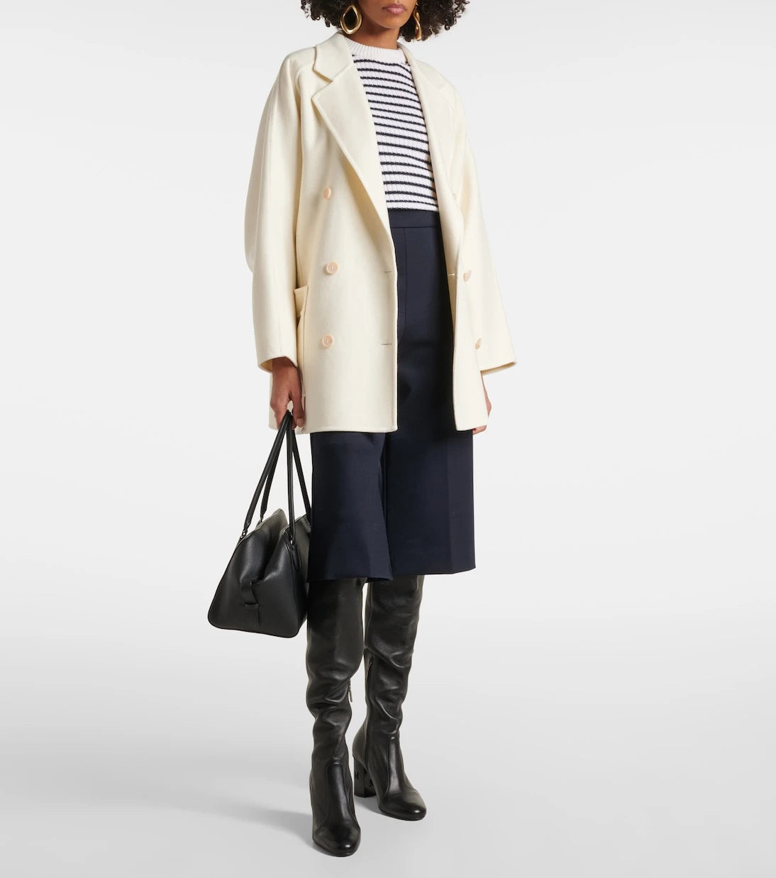 Max Mara - بنطلون كولوتس فالديز من مزيج الصوف