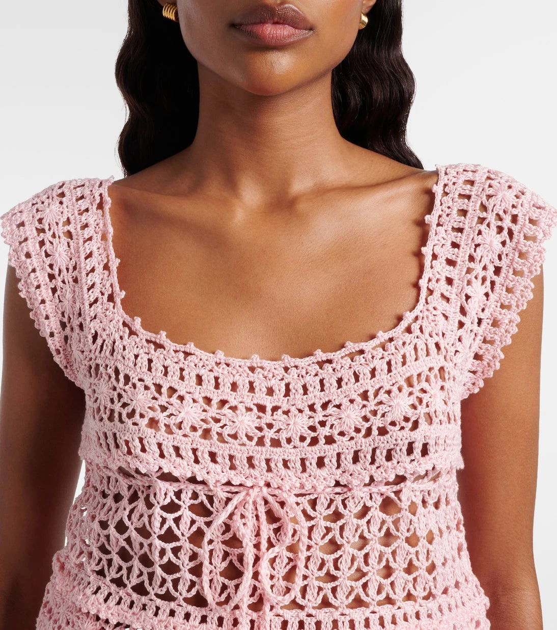Anna Kosturova - Deauville crochet cotton crop top