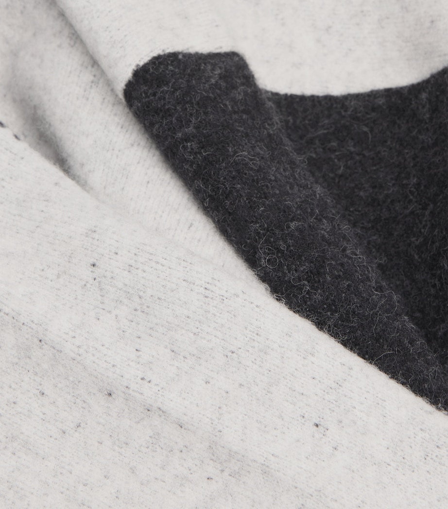 J Lindeberg Black Wool-Blend Jacquard Jaxton Sweater