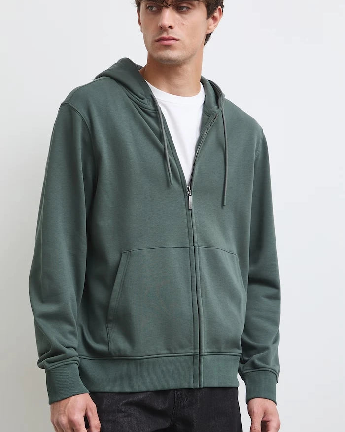 Medicine fermuarlı ve kapüşonlu erkek pamuklu sweatshirt