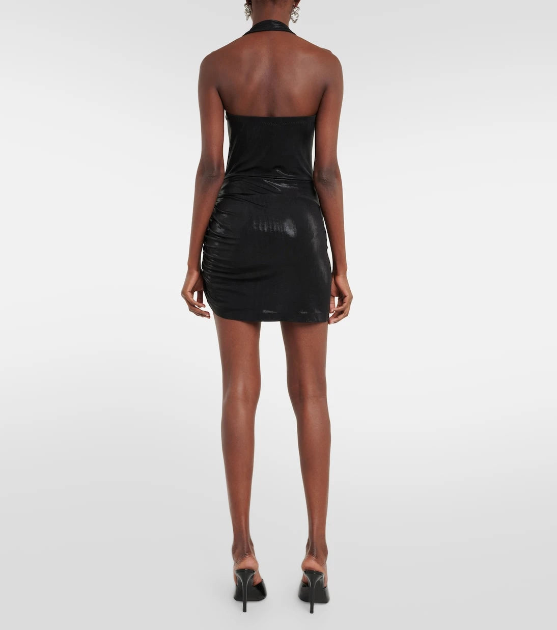 Norma Kamali - Cayla ruched lamé minidress