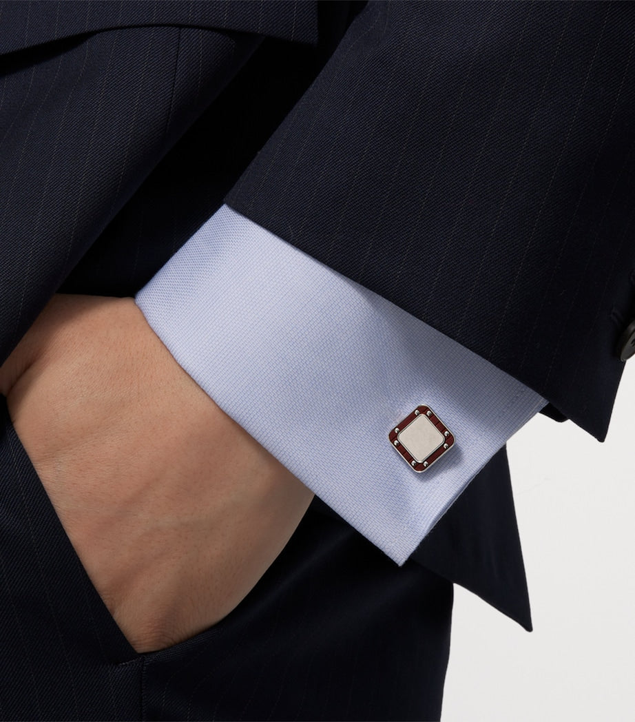 Sterling Silver Santos De Cartier Cufflinks