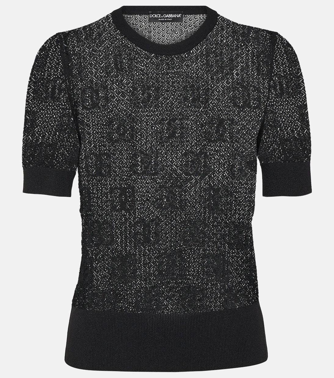 Dolce&Gabbana - Logo lace-stitched jacquard sweater