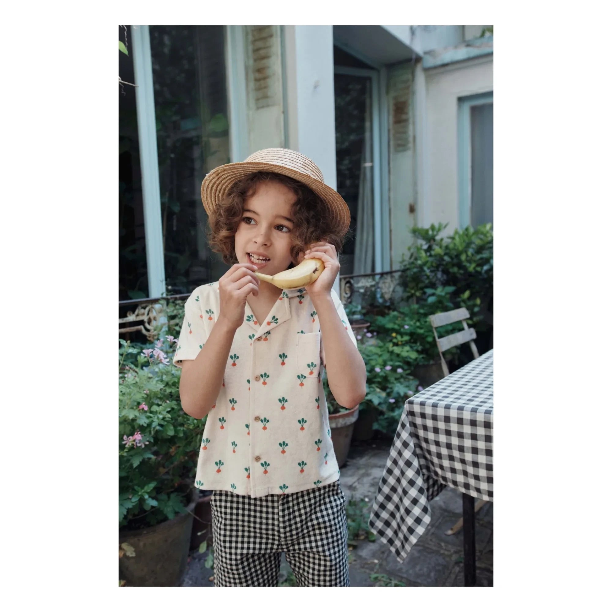 Emile et Ida - Organic Cotton Radish Sponge Shirt | Cream