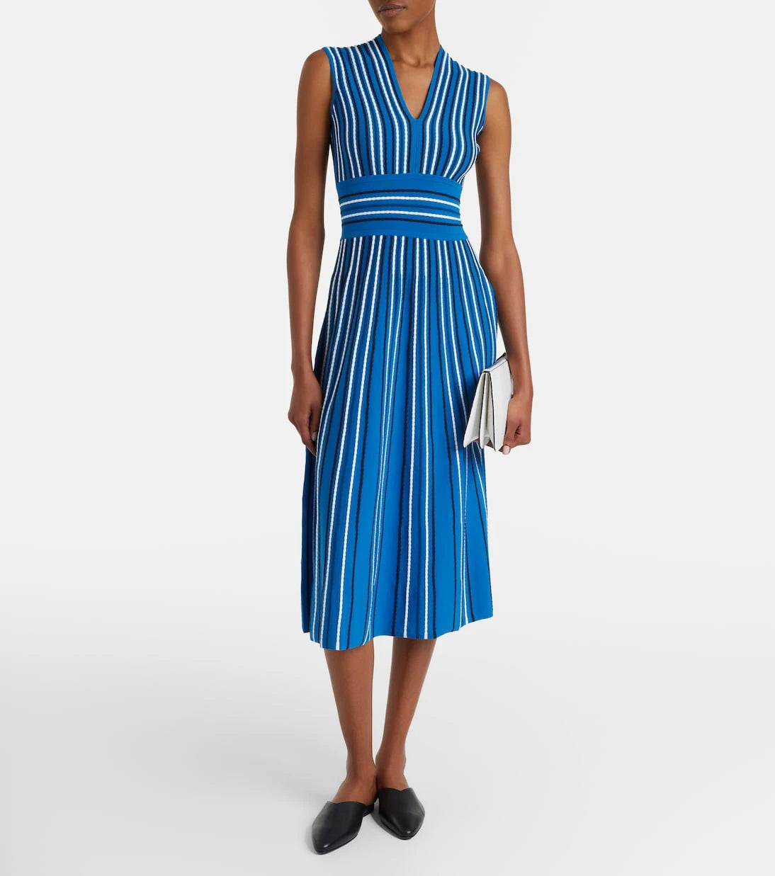 Max Mara - Striped knitted midi dress