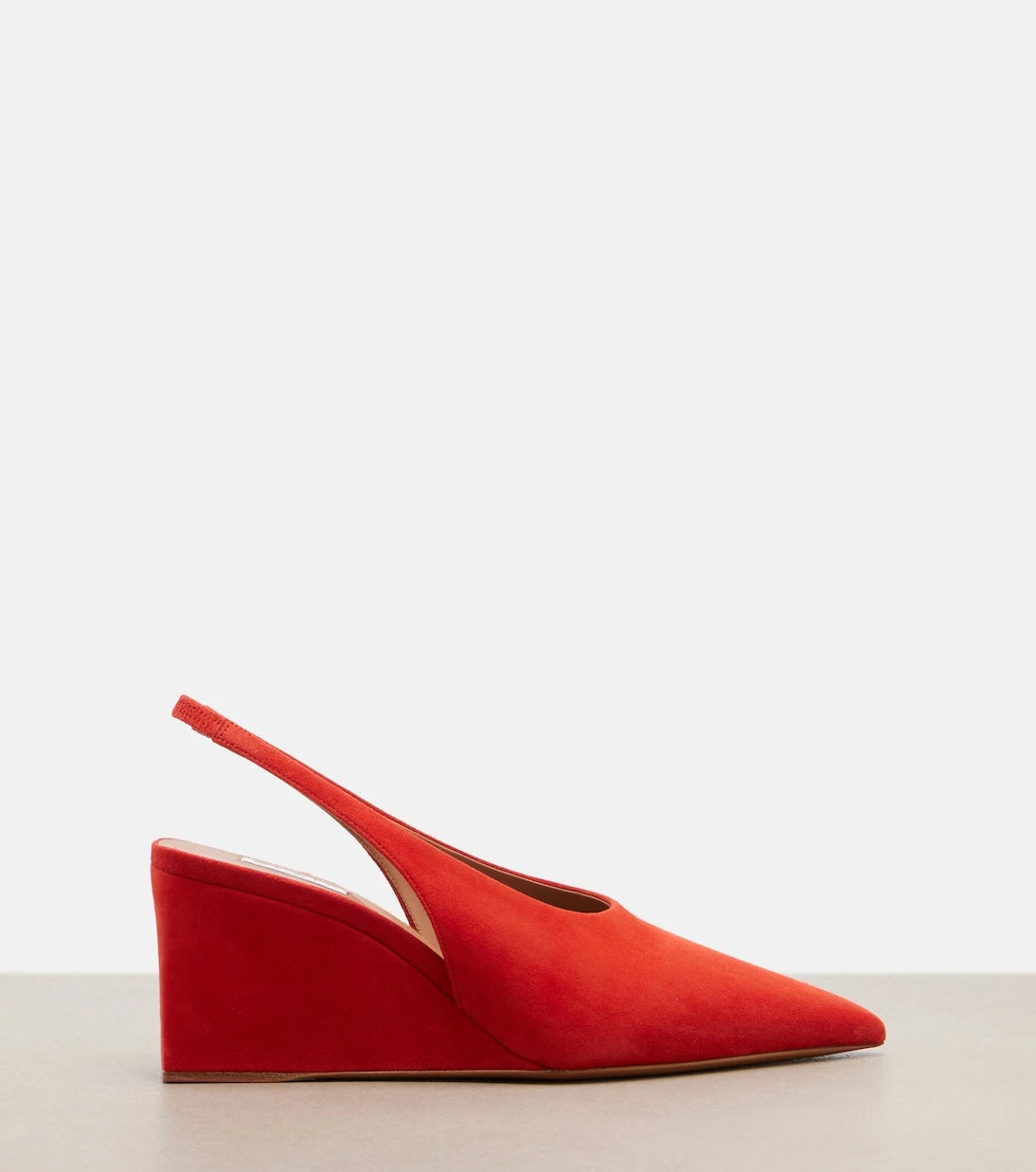 Alaïa - Cube suede slingback wedges