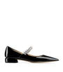 Jimmy Choo Black Bing 25 Patent Leather Ballet Flats