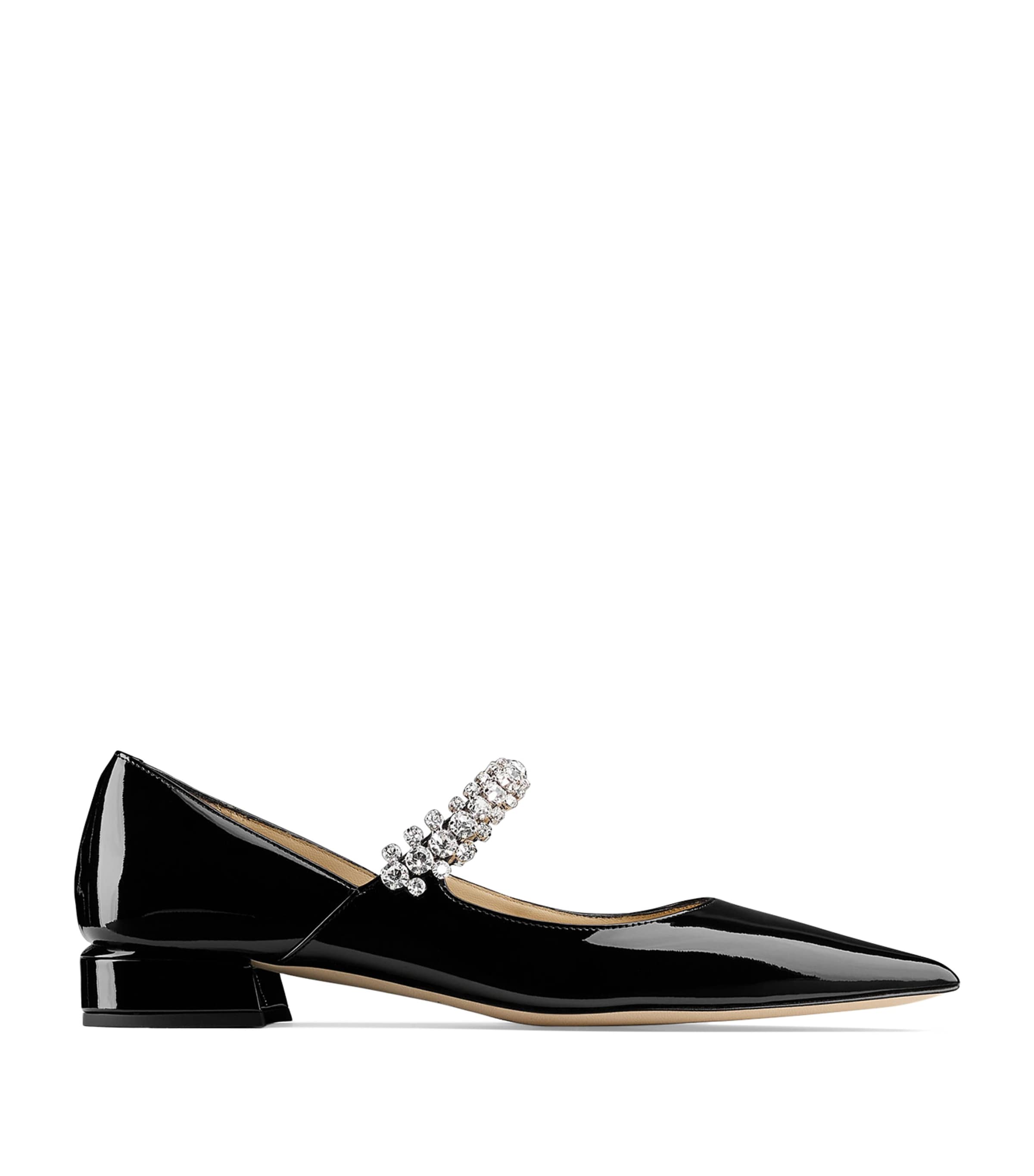 Jimmy Choo Black Bing 25 Patent Leather Ballet Flats