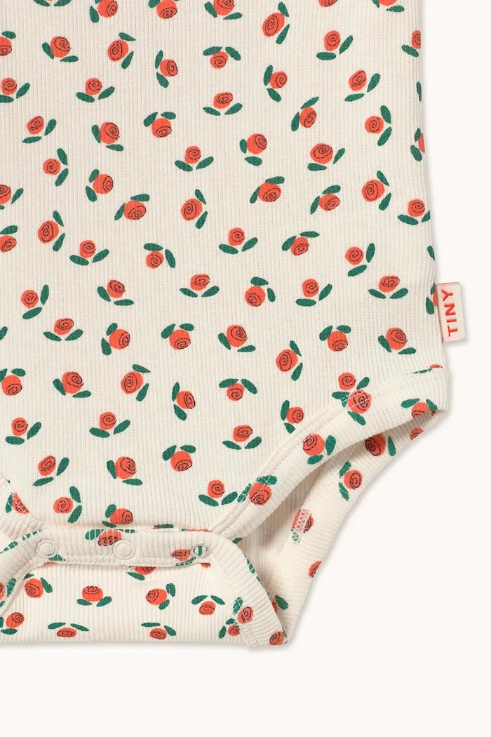 Бебешко боди Tinycottons TINY ROSES RIB SLEEVELESS BODY