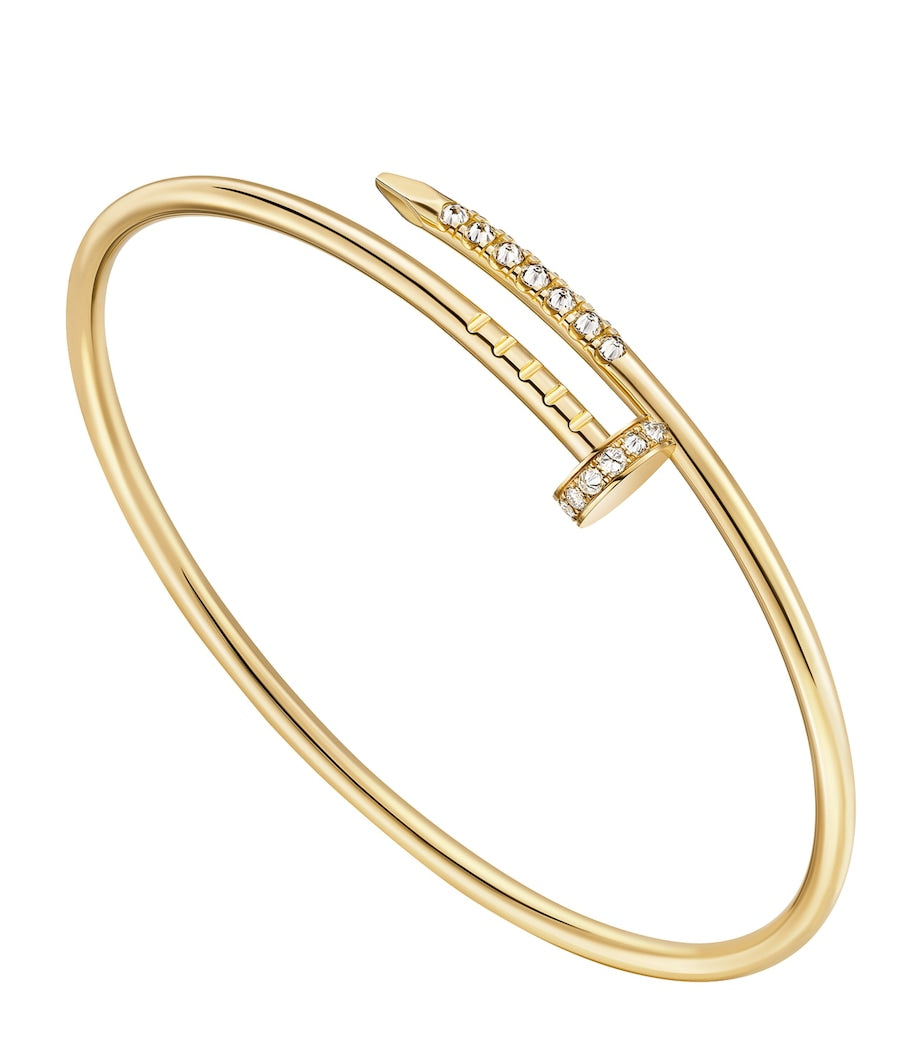 Small Yellow Gold and Diamond Juste Un Clou Bracelet