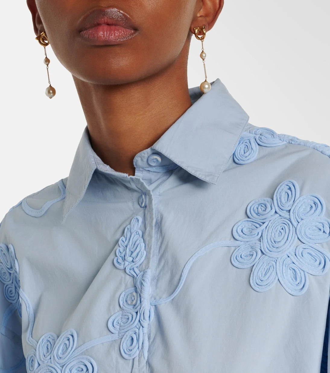 Rotate - Embroidered cotton shirt
