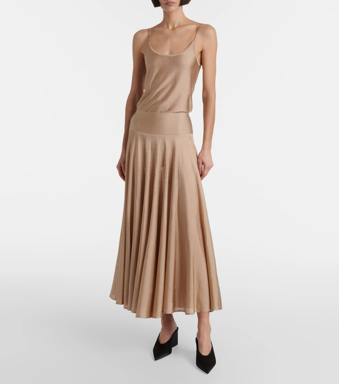 Alaïa - Pleated maxi skirt