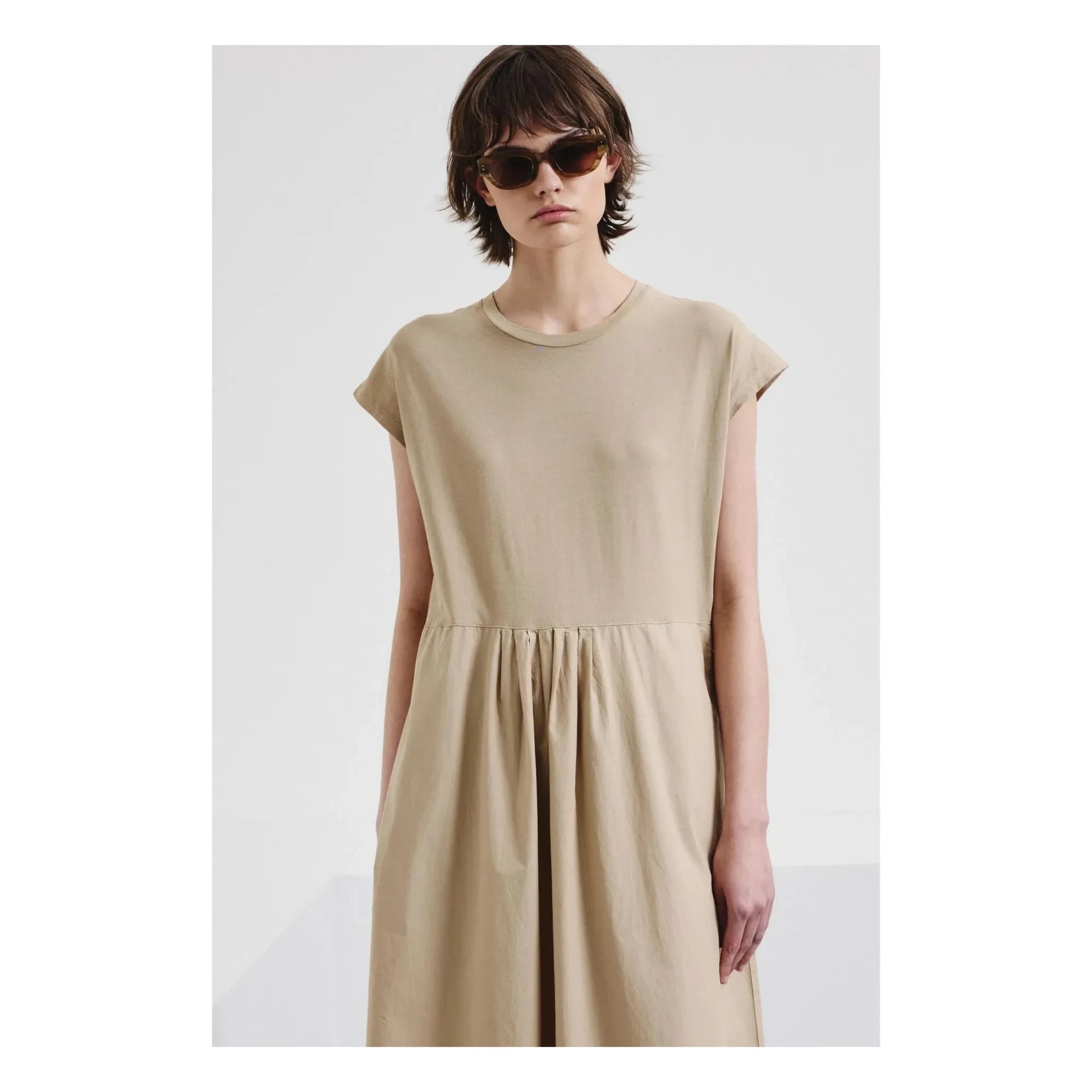 Pomandère - Cotton Jersey Dress | Beige