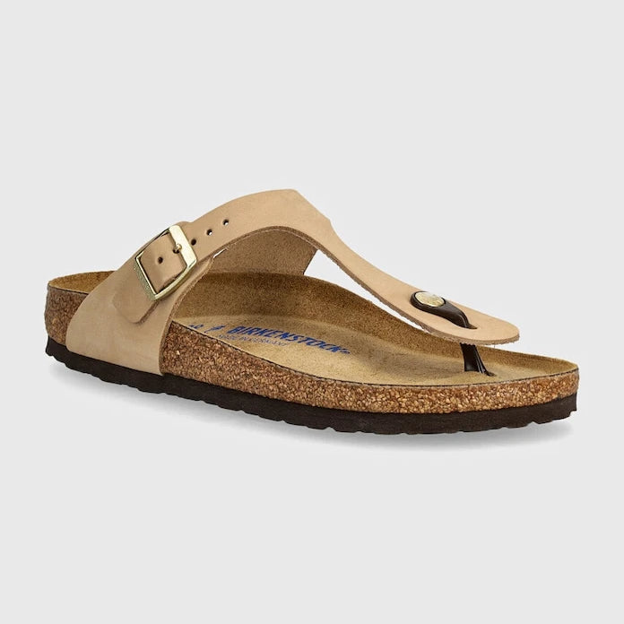 Джапанки от набук Birkenstock Gizeh SFB