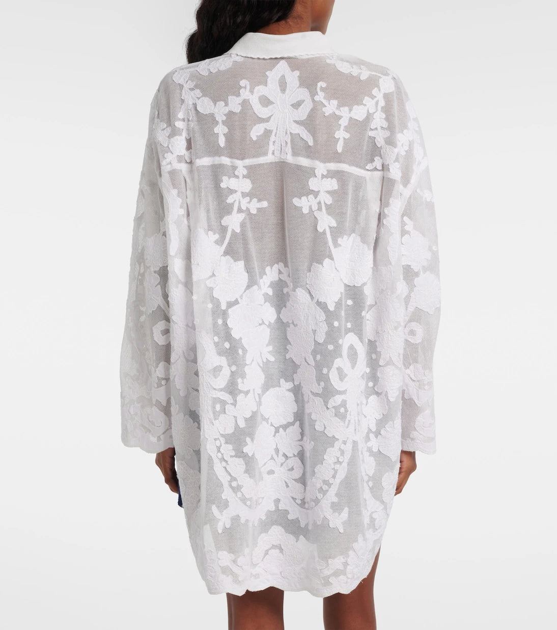 Juliet Dunn - Embroidered cotton shirt