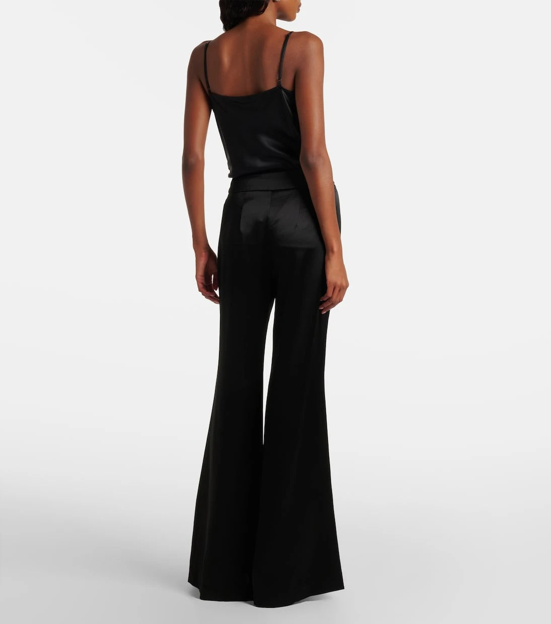 Galvan - Julianne high-rise satin flared pants