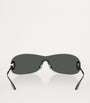 Dolce & Gabbana Black Metal Shield Sunglasses
