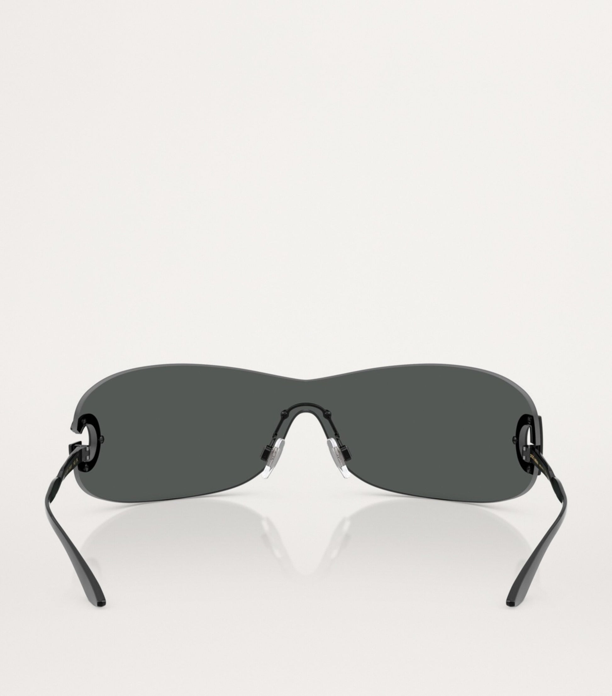 Dolce & Gabbana Black Metal Shield Sunglasses