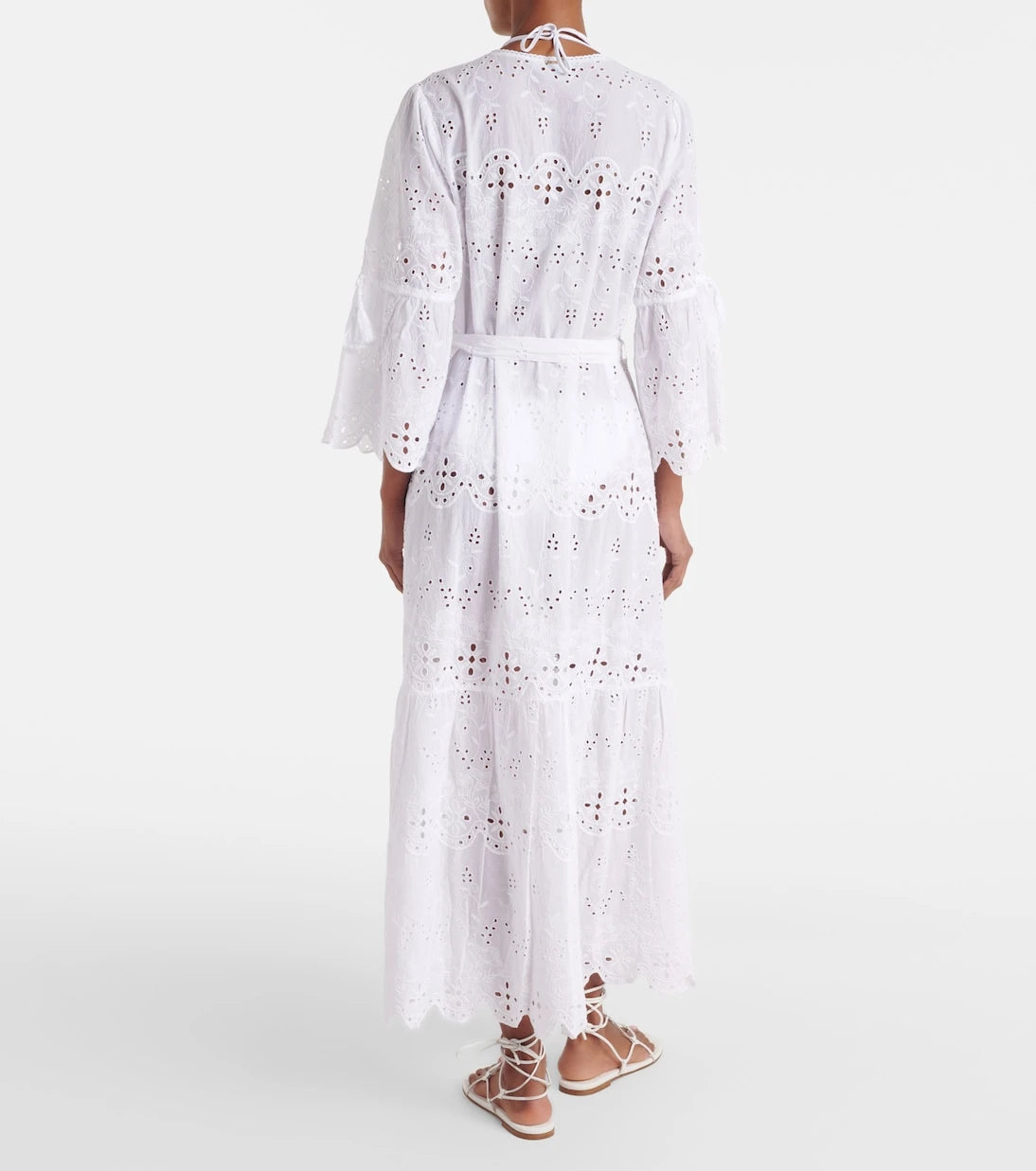 Melissa Odabash - Talitha broderie anglaise belted cotton kaftan