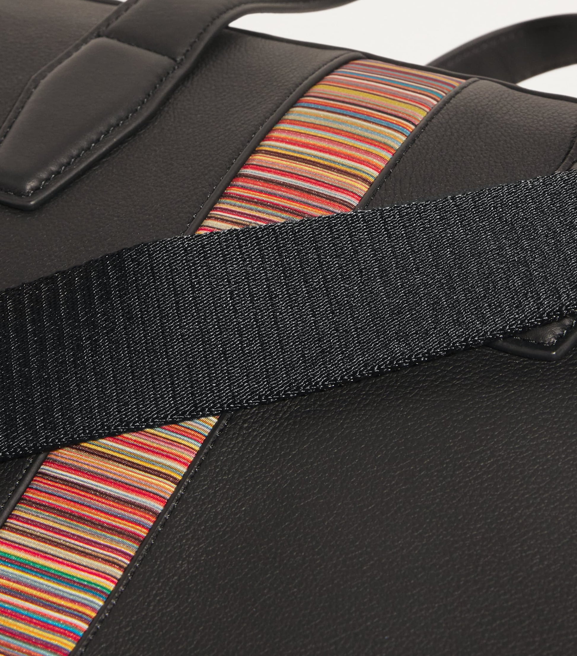 Leather Signature Stripe Briefcase