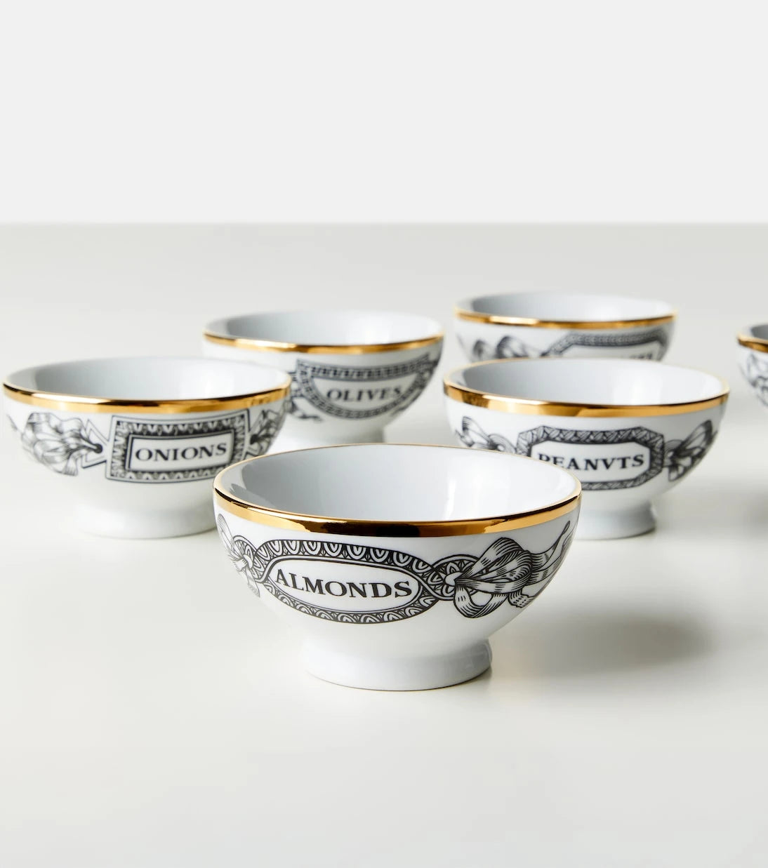 Fornasetti - Set of 6 porcelain bowls