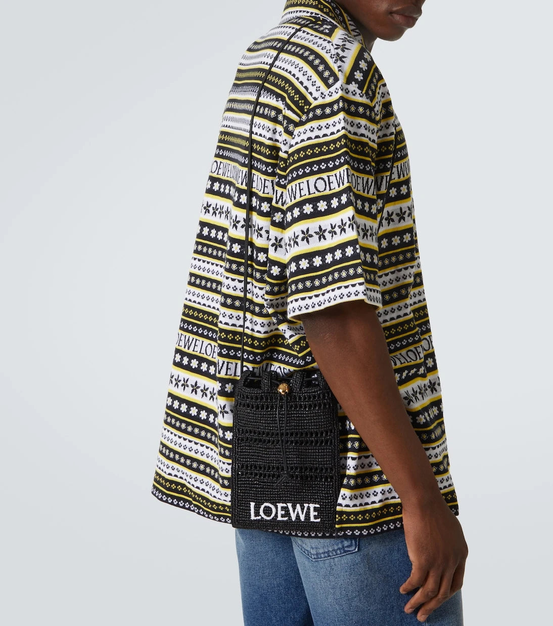 Loewe - Paula's Ibiza logo raffia crossbody bag