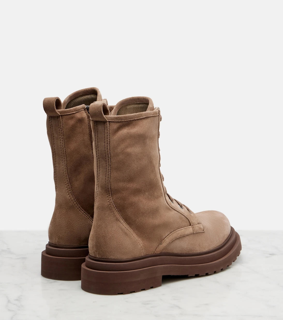 Brunello Cucinelli - Suede lace-up boots
