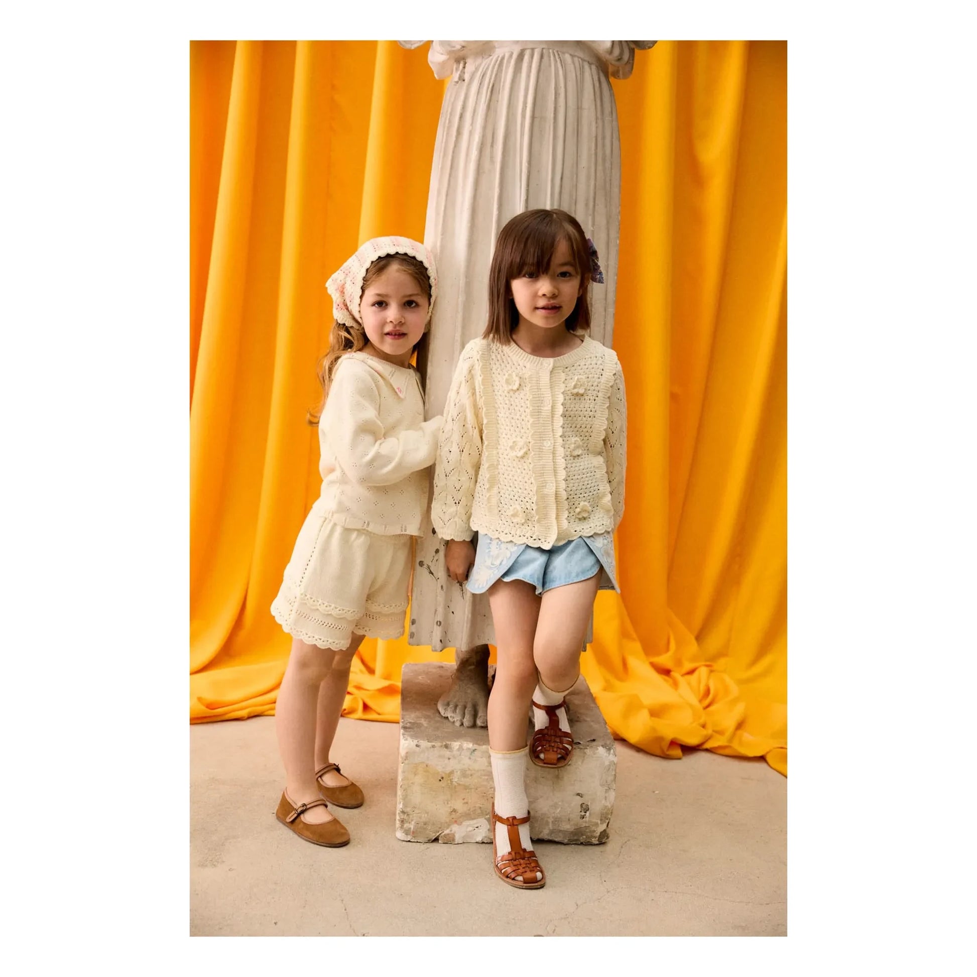 Louise Misha - Chai openwork vest | Cream