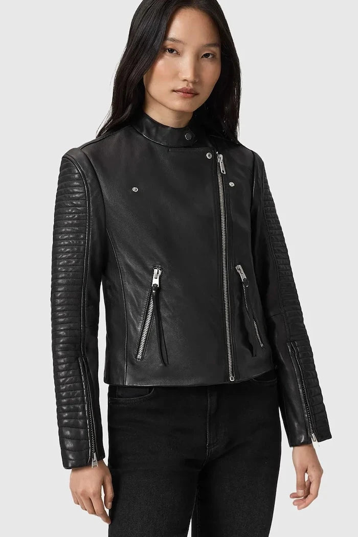 Кожено яке AllSaints RAUL