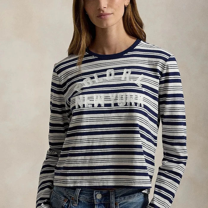 Polo Ralph Lauren kadın pamuk uzun kollu bluz