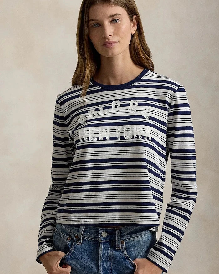 Polo Ralph Lauren kadın pamuk uzun kollu bluz