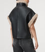 AllSaints Black Reversible Shearling Marlin Gilet