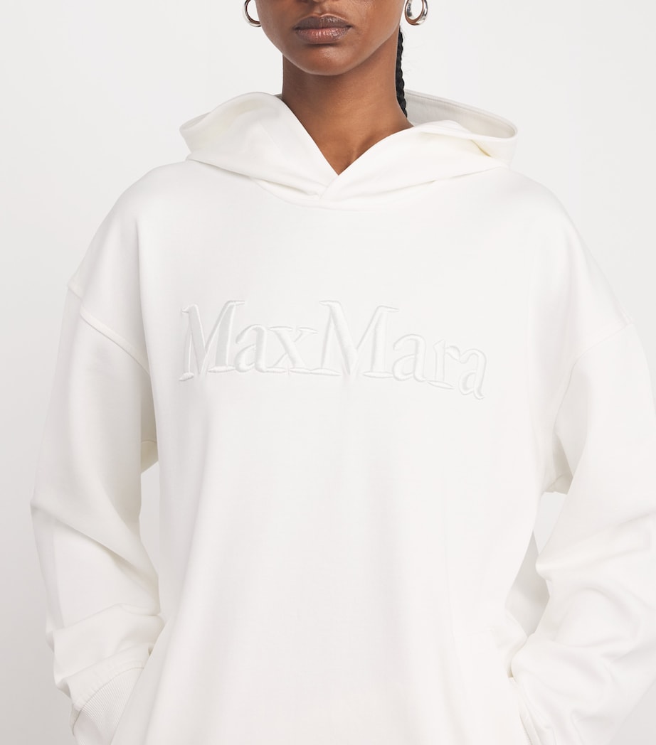 Cotton-Blend Logo Hoodie WHITE