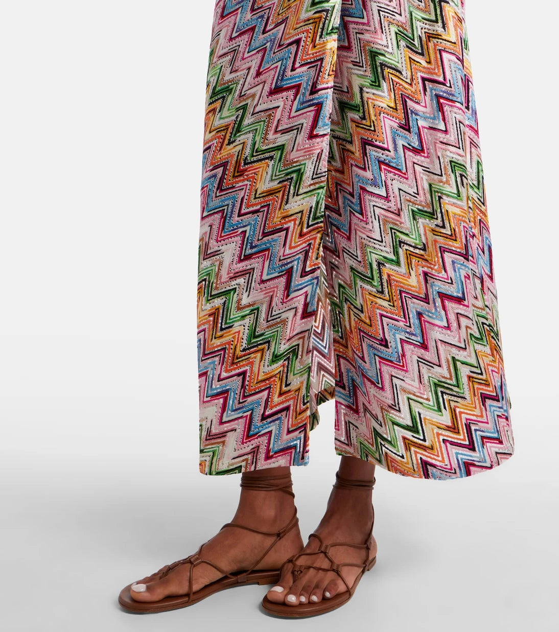 Missoni - فستان ميدي بنمط الزجزاج