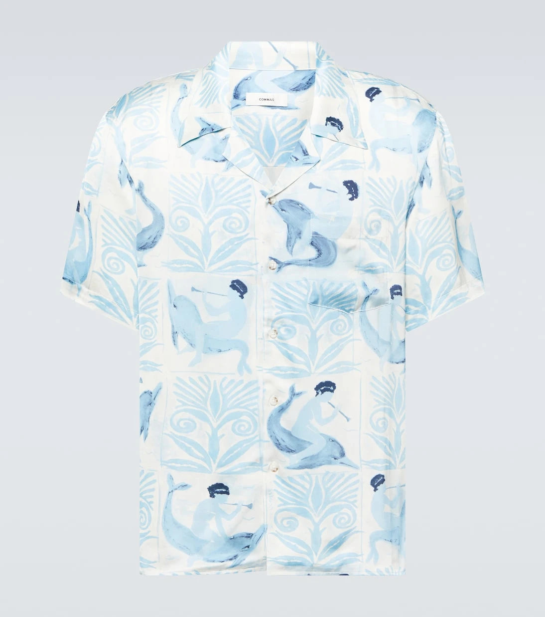 Commas - Printed bowling shirt
