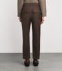 Weekend Max Mara Brown Stretch-Wool Houndstooth Trousers